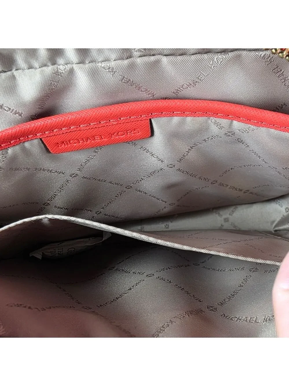 Michael Kors crossbody bag red orange summer small purse GUC‎